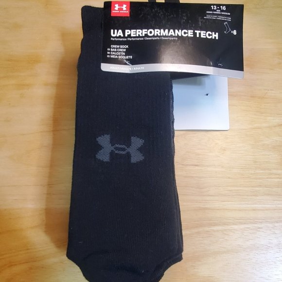 NWOT Under Armour Performance Tech Adult Socks Size 13-16 (multiple pairs) - Picture 3 of 7